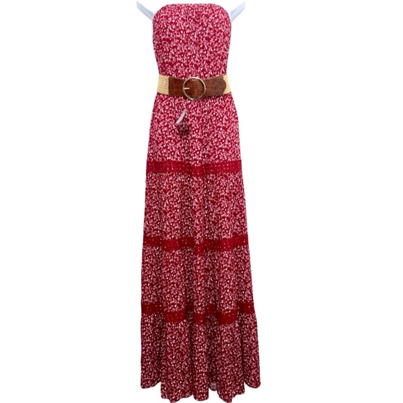 J for Justify Floral Strapless Maxi Dress NWT - Picture 1 of 10